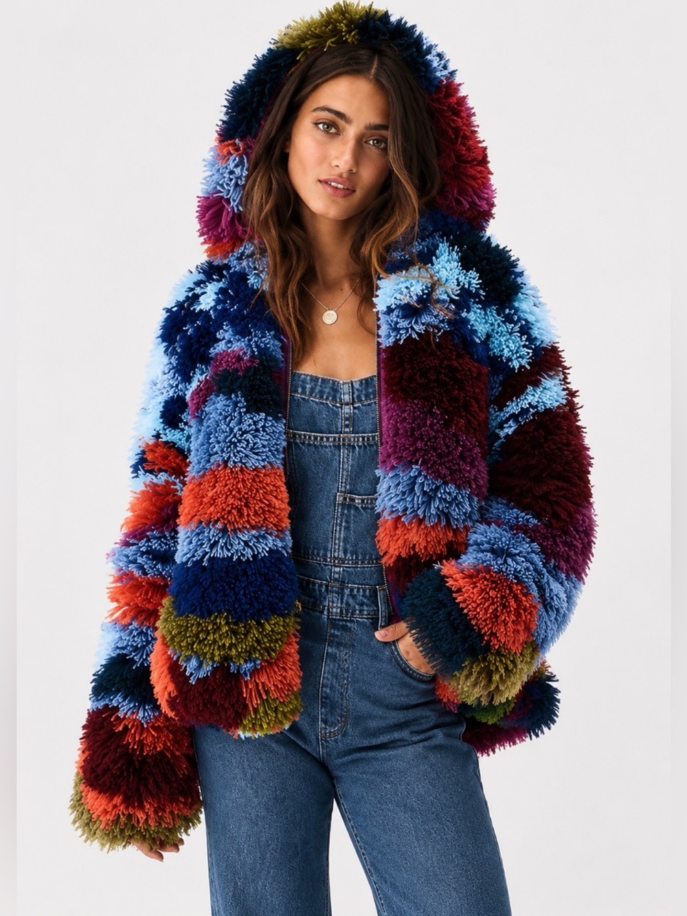 Free People Paint By Numbers Oversized Hooded coat